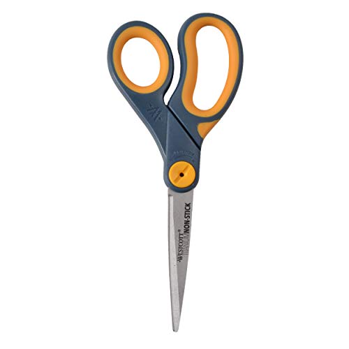 Westcott 14849 Schere, gerade Titanbindung, antihaftbeschichtet, 20,3 cm, Grau/Gelb von Westcott
