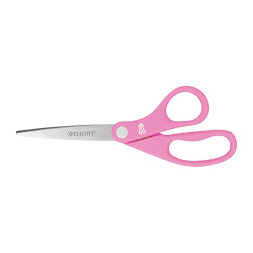Westcott 15387 Schere, Edelstahl, 20,3 cm, Pink Ribbon von Westcott