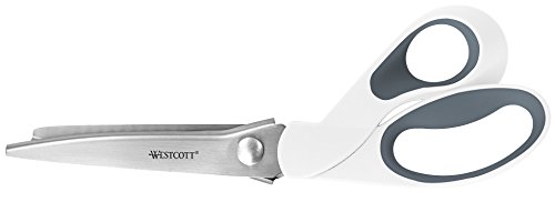 Westcott 15983-001 Zackenschere, ergonomischer Griff, 24,2 cm, weiß/grau von Westcott