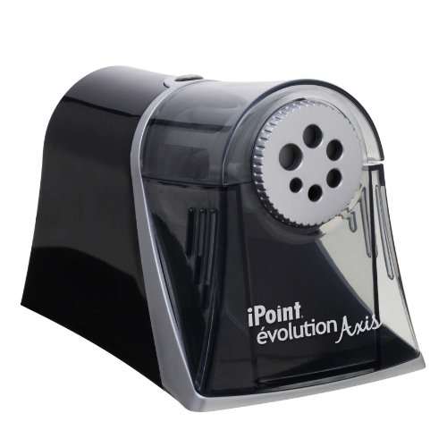 Westcott E-15509 00 iPoint Axis Elektrischer Anspitzer mit automatischem Spitz-Stopp, 6 verschiedene Öffnungen, grau/schwarz Westcott E-15509 00 iPoint Axis Elektrischer Anspitzer mit automatischem Spitz-Stopp, 6 verschiedene Öffnungen, grau/schwarz von Westcott