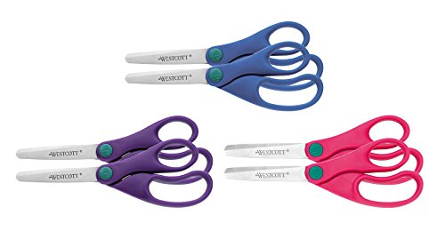 Westcott E-20553 00 Junior Schere, rund, 13 cm, 6 Stück, pink/lila/blau Westcott E-20553 00 Junior Schere, rund, 13 cm, 6 Stück, pink/lila/blau von Westcott