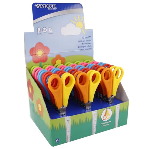 Westcott Kinderschere 30 Stück in Displaybox | Schere mit integrierter 5 cm Skala | Bastelschere 13 cm (5") ideal für Kinderhände | Sicherheit durch abgerundete Spitze | E-2150S Westcott Kinderschere 30 Stück in Displaybox | Schere mit integrierter 5 cm Skala | Bastelschere 13 cm (5") ideal für Kinderhände | Sicherheit durch abgerundete Spitze | E-2150S von Westcott