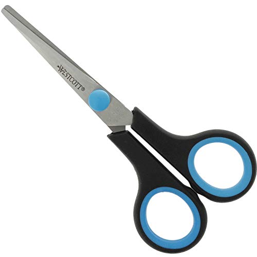Westcott E-30250 00 Easy-/Softgrip Schere, Kunststoffgriff, 14 cm, 12 Stück, 12-er Packung, schwarz/blau von Westcott