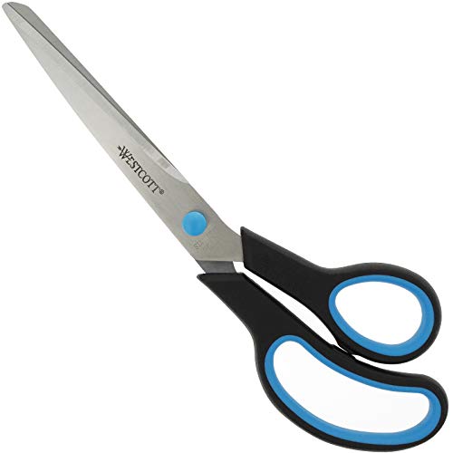 Westcott E-30293 00 Schere Easy Grip, rostfrei, gebogen, asymmetrisch, blau/schwarz, 24,7 cm / 9 Zoll Westcott E-30293 00 Schere Easy Grip, rostfrei, gebogen, asymmetrisch, blau/schwarz, 24,7 cm / 9 Zoll von Westcott