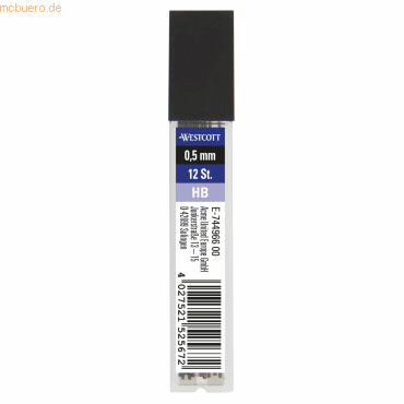 Westcott Feinmine E-744966 00 HB 0,5mm 12 Stück Westcott Feinmine E-744966 00 HB 0,5mm 12 Stück von Westcott