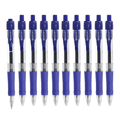 Westcott G²GELOTICE Gelschreiber Blau 10 Stück | Vorteilspack Gelstifte nachfüllbar mit ISO G2 Mine | weiche und präzise Gel Kugelschreiber mit 0,4mm Strichstärke | ergonom. Griff | E-712638 00 Westcott G²GELOTICE Gelschreiber Blau 10 Stück | Vorteilspack Gelstifte nachfüllbar mit ISO G2 Mine | weiche und präzise Gel Kugelschreiber mit 0,4mm Strichstärke | ergonom. Griff | E-712638 00 von Westcott