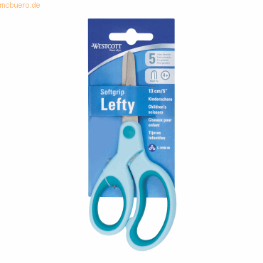 Westcott Kinderschere E-21586 00 violett runde Spitze 13cm türkis von Westcott