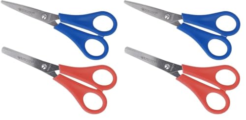 Westcott Kinderschere Rechtshänder 2er Set | Schere mit integrierter 5 cm Skala | Schulschere & Bastelschere 13 cm (5") ideal für Kinderhände | E-2069SET (Packung mit 2) von Westcott