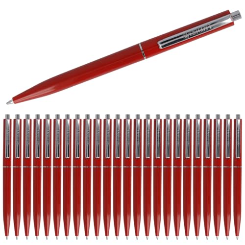 Westcott Kugelschreiber ALLTIME Rot 25 Stück | Vorteilspack Druckkugelschreiber mit roter Tinte | Strichstärke M mit X20 Standardmine | Dokumentenecht ISO 12757-2 | Stabiler Metallclip | E-737449 00 Westcott Kugelschreiber ALLTIME Rot 25 Stück | Vorteilspack Druckkugelschreiber mit roter Tinte | Strichstärke M mit X20 Standardmine | Dokumentenecht ISO 12757-2 | Stabiler Metallclip | E-737449 00 von Westcott