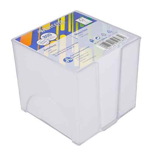 Westcott Notizzettel weiß 800 Blatt in Zettelbox | Notizblock mit 9 x 9 cm großen Blättern in weiß | Stabile Box aus transparentem Kunststoff | FSC-zertifiziertes Papier 80g/m² | E-733205 00 Westcott Notizzettel weiß 800 Blatt in Zettelbox | Notizblock mit 9 x 9 cm großen Blättern in weiß | Stabile Box aus transparentem Kunststoff | FSC-zertifiziertes Papier 80g/m² | E-733205 00 von Westcott