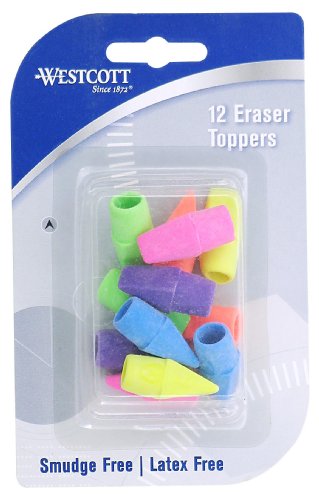 Westcott Radiergummi-Aufsätze, 12 Stück pro Packung, verschiedene Farben Westcott Radiergummi-Aufsätze, 12 Stück pro Packung, verschiedene Farben von Westcott