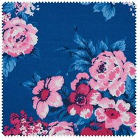 Baumwoll-Stoff "Blumenbouquet" von Blau