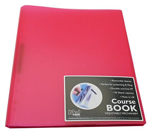 West A4 Adjustable Capacity Course Book Raspberry von Westfolio