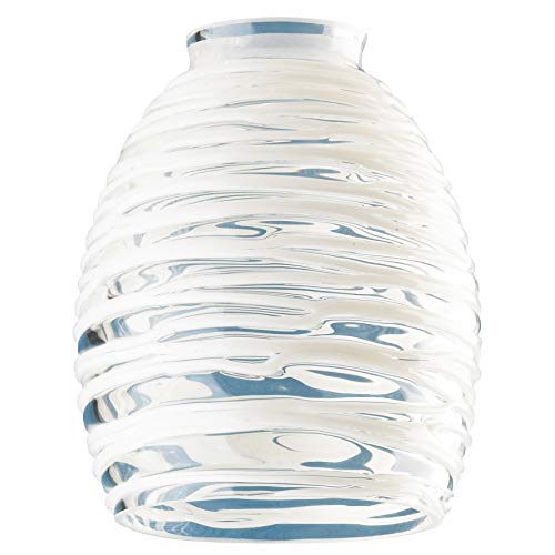 81314 Schirm aus Klarglas mit weißem Bandmuster von Westinghouse Lighting