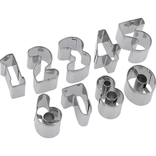 Westmark Ausstechformen-Set, Zahlen, Rostfreier Edelstahl, 0-9, 9-tlg., Silber, 35382280 Westmark Ausstechformen-Set, Zahlen, Rostfreier Edelstahl, 0-9, 9-tlg., Silber, 35382280 von Westmark