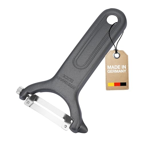 Westmark Gemüse- und Spargelschäler Quick "Special Dark Edition", gebogene Edelstahl-Klinge, hochwertige Spezialbeschichtung, Aluminium/Edelstahl, Anthrazit, 6095227Z von Westmark