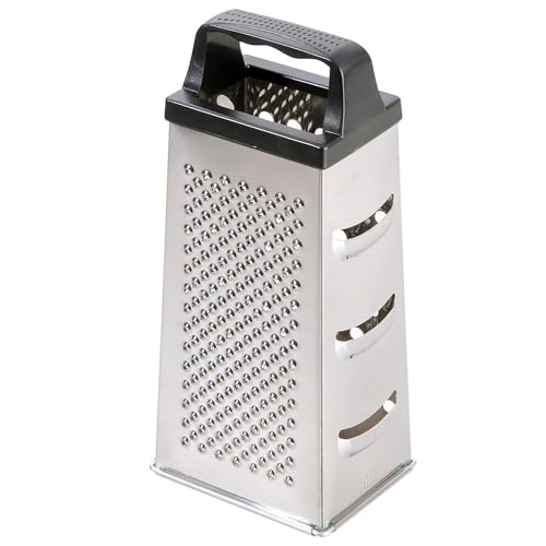 Westmark Vierkantreibe mit 4 Schneid-/Reibeflächen, Höhe: 15,7 cm, Rostfreier Edelstahl/Kunststoff, Silber/Schwarz, 11422270, 23.2 x 11.8 x 2.3 cm von Westmark