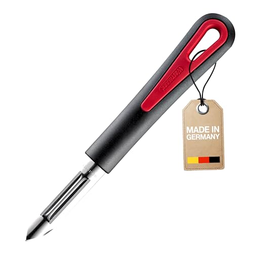 Westmark 29062270 Sparschäler Gallant mit farbigem Inlay, Kunststoff, Schwarz/Rot/Silber von Westmark