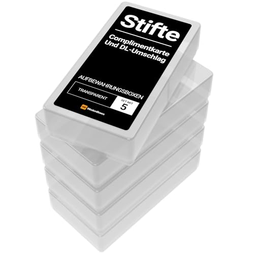 WestonBoxes Essentials für Schreibwaren, Stifte und Werkzeuge - Kunststoff-Aufbewahrungsboxen mit Deckel Klar/Transparent, von WestonBoxes