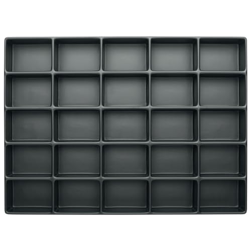 Wetec Tiefzieh-Tray 40 mm, ESD, Fächer 25 Stück, 45 x 63 mm 2426187 (Tablare Einlagen Ordnungssystem) von Wetec
