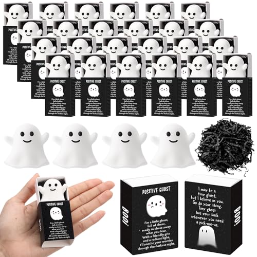 Wettarn 24 Sets Halloween-Geister-Geschenke, niedliche Stressbälle mit Unterstützung, Geschenkboxen, inspirierende Halloween-Partygeschenke für Frauen, Männer, Freunde, Mitarbeiter, Kollegen, Büro Wettarn 24 Sets Halloween-Geister-Geschenke, niedliche Stressbälle mit Unterstützung, Geschenkboxen, inspirierende Halloween-Partygeschenke für Frauen, Männer, Freunde, Mitarbeiter, Kollegen, Büro von Wettarn