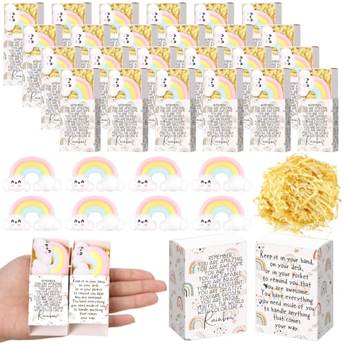 Wettarn 24 Sets Wertschätzung Regenbogen Geschenke Niedliche Stressbälle mit Unterstützung Geschenk-Boxen Inspirierende Partygeschenke für Mitarbeiter, Kollegen, Freunde, Büro, Positive Relief Toys Wettarn 24 Sets Wertschätzung Regenbogen Geschenke Niedliche Stressbälle mit Unterstützung Geschenk-Boxen Inspirierende Partygeschenke für Mitarbeiter, Kollegen, Freunde, Büro, Positive Relief Toys von Wettarn