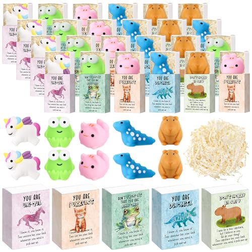 Wettarn 25 Sets Wertschätzungsgeschenke, niedliche Tier-Stressbälle mit Unterstützung, Geschenkboxen, inspirierende Partygeschenke für Mitarbeiter, Kollegen, Freunde, Büro, positive Wettarn 25 Sets Wertschätzungsgeschenke, niedliche Tier-Stressbälle mit Unterstützung, Geschenkboxen, inspirierende Partygeschenke für Mitarbeiter, Kollegen, Freunde, Büro, positive von Wettarn