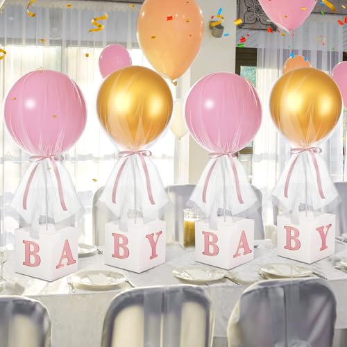 Wettarn 61 cm Tüll-Ballon mit Süßigkeitenkuchen, Dessertbox für Babyparty, Hochzeit, Tischdekoration, Ballon, weiße Tüllabdeckung für Hochzeit, Mädchen und Jungen, 6 Stück, Roségold Wettarn 61 cm Tüll-Ballon mit Süßigkeitenkuchen, Dessertbox für Babyparty, Hochzeit, Tischdekoration, Ballon, weiße Tüllabdeckung für Hochzeit, Mädchen und Jungen, 6 Stück, Roségold von Wettarn