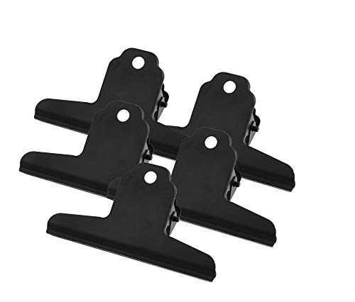 10,2 cm große Bulldog-Klammern, 10 Stück, Edelstahl, für Aktenordner, Geldordner, Klammern, Metallklammern für Lebensmitteltüten, Büro, Schulbedarf schwarz 10,2 cm große Bulldog-Klammern, 10 Stück, Edelstahl, für Aktenordner, Geldordner, Klammern, Metallklammern für Lebensmitteltüten, Büro, Schulbedarf schwarz von Weyoo