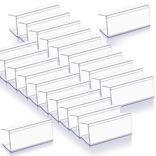 Weysat 100 Stück Holzregal-Etikettenhalter, transparenter Kunststoff, 10,2 cm L x 2,5 cm H für Bücherregale, Holzregale, Schilder und Tickethalter, Clips an Regalen, 1,9 cm bis 2,5 cm dick Weysat 100 Stück Holzregal-Etikettenhalter, transparenter Kunststoff, 10,2 cm L x 2,5 cm H für Bücherregale, Holzregale, Schilder und Tickethalter, Clips an Regalen, 1,9 cm bis 2,5 cm dick von Weysat