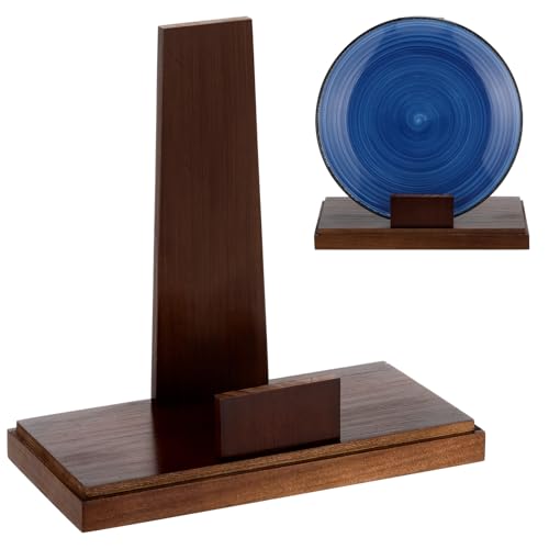 Weysat 15,2 cm großer Holzständer für Präsentationsplatte, Postkarte, Bild, Buch, Präsentationsständer mit quadratischem Blockboden, Bilderrahmen, Staffelei für Zuhause, Büro, dekorativ von Weysat