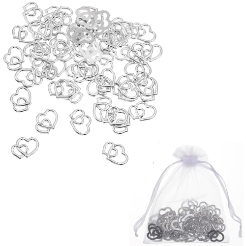 Weysat 50 Stück Liebes-Konfetti in Herzform mit Organza-Beuteln, silberfarbenes Brautparty-Konfetti für Hochzeitsideen, Valentinstag-Dekoration Weysat 50 Stück Liebes-Konfetti in Herzform mit Organza-Beuteln, silberfarbenes Brautparty-Konfetti für Hochzeitsideen, Valentinstag-Dekoration von Weysat