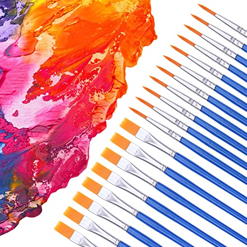 40 Stück Pinsel, Gute Qualität Pinselset Acrylfarben, Acryl Pinsel, Paint Brush Set, Kleine Pinsel, Modellbau Acrylpinsel für Malen Nach Zahlen Hervorragend Geeignet, Gesichtsbemalung, Bastelarbeiten von Weysoo