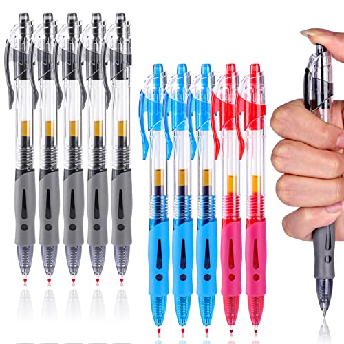 10 Stück Kugelschreiber, Glatt Gel Pens, Gelstifte Set, Einziehbare Gelschreiber, Schnell Trocknende Gel Kugelschreiber, Gelroller für Schreiben, Journaling, Schule, Geschäft (0.5mm,Gemischte Farbe) von Weysoo