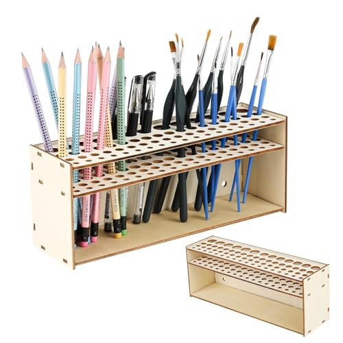 Weyying Makeup Pinsel Organizer aus Holz, Pinselhalter Malen Holz, Pinsel-Organisator aus Holz, Abnehmbarer Pinselhalter, Abnehmbar, Geeignet zur Aufbewahrung von Pinseln, Buntstiften, Schminkpinseln Weyying Makeup Pinsel Organizer aus Holz, Pinselhalter Malen Holz, Pinsel-Organisator aus Holz, Abnehmbarer Pinselhalter, Abnehmbar, Geeignet zur Aufbewahrung von Pinseln, Buntstiften, Schminkpinseln von Weyying