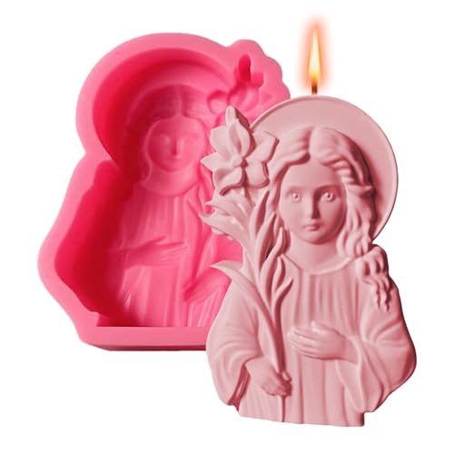 Jungfrau Maria Kerzenformen, 3d Jungfrau Maria Jesus Silikonformen für Fondant Skulptur Duft Kerzenseife Harzharz Religiöses Wohnkultur Jungfrau Maria Kerzenformen, 3d Jungfrau Maria Jesus Silikonformen für Fondant Skulptur Duft Kerzenseife Harzharz Religiöses Wohnkultur von Wezalget