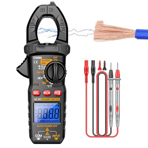 Wezalget Digitales Klemme Messgerät, Klemmmesser, Temperaturtester, 6000 Zählungen Multifunktionales Klemmmessgerät mit Taschenlichtrücken für Wechselstrom-/Gleichstromspannungsstrom Wezalget Digitales Klemme Messgerät, Klemmmesser, Temperaturtester, 6000 Zählungen Multifunktionales Klemmmessgerät mit Taschenlichtrücken für Wechselstrom-/Gleichstromspannungsstrom von Wezalget