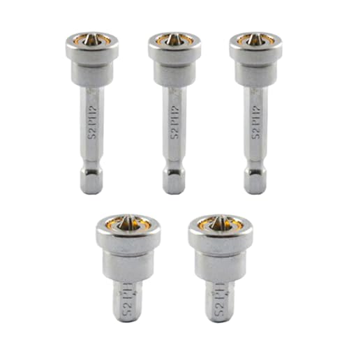 Wezalget Magnetisches Bohrerset | Elektro-Schraubendrehereinsatz-Set 5 Stück | Gipskarton-Positionsbohrer für Bauwesen Kraftfahrzeuge Metall Holz Möbel von Wezalget