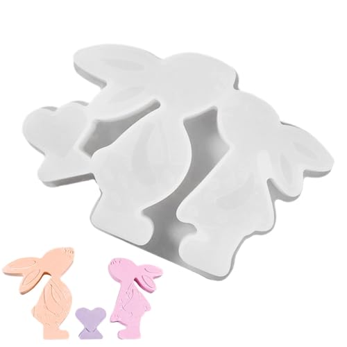 Wezalget Osterhasen-Formen | Osterhasen-Gießform aus Kunstharz mit Liebes-Design, romantisches Bastelzubehör, einfaches Entformen für Dekoration und Souvenir Wezalget Osterhasen-Formen | Osterhasen-Gießform aus Kunstharz mit Liebes-Design, romantisches Bastelzubehör, einfaches Entformen für Dekoration und Souvenir von Wezalget