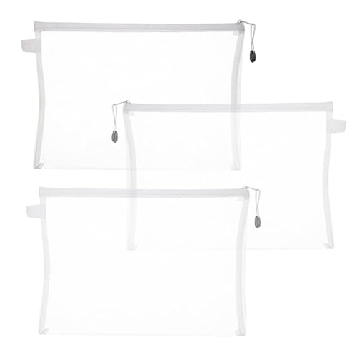 Wezalget Puzzle-Aufbewahrungstaschen, extra große transparente Nylon-Reißverschlusstaschen, Mehrzweck-Tasche für Schulbedarf, Puzzles und Spiele von Wezalget
