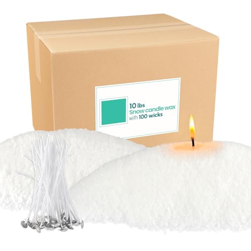 Wfmolcand 4,5 kg Natürlicher Perlenwachssand DIY Set mit 100 Dochten Wiederverwendbare, kontinuierlich brennende, geruchlose Kerzenpulver, entworfen für handgefertigte Kerzen, Hochzeitsfeiern und von Wfmolcand