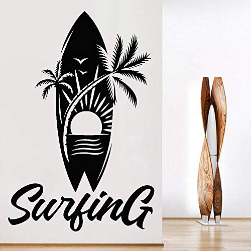 Wfnbzd Wassersport Wandtattoo Surf Surfbrett Palm Beach Sunshine Kreatives Muster Vinyl Wasserdichter Wandaufkleber Teen Room Decoration 85x57cm Wfnbzd Wassersport Wandtattoo Surf Surfbrett Palm Beach Sunshine Kreatives Muster Vinyl Wasserdichter Wandaufkleber Teen Room Decoration 85x57cm von Wfnbzd
