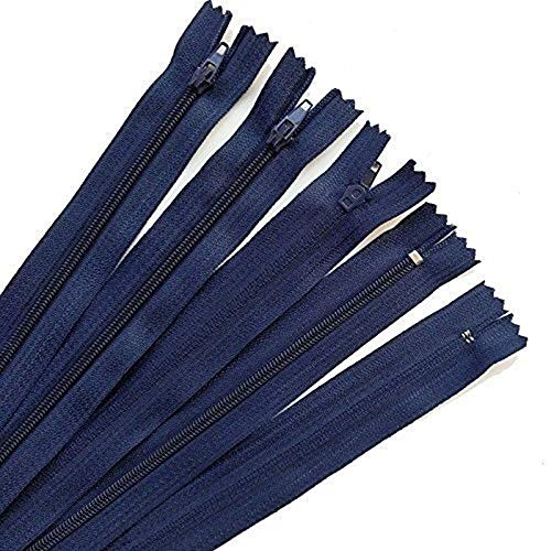 Wgd Lalian 10pcs Marine-Farbe 3# Coil Zipper, 15CM 20CM 25CM 30CM 35CM 40CM Geschlossen Nylon Spule Reißverschlüsse Tailor Sewing Craft (Size : 15cm) von Wgd