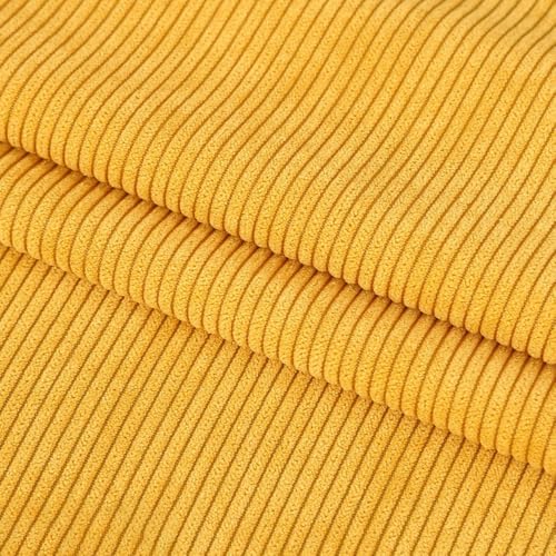1 Meter Cordstoff 155 cm Breit Dekostoff Polsterstoff Weich und Bequem Stoffe zum Nähen,DIY Bastelmaterial,Streifen Tuch für Heimkleidung Mantel Hosen Tasche Sofakissen,Dunkelgelb 1 Meter Cordstoff 155 cm Breit Dekostoff Polsterstoff Weich und Bequem Stoffe zum Nähen,DIY Bastelmaterial,Streifen Tuch für Heimkleidung Mantel Hosen Tasche Sofakissen,Dunkelgelb von Whakano