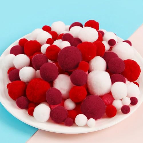 1 Packung Pompons zum Basteln,Bunt Mini Pompons,Mini Pom Poms für Handwerk Herstellung,Bunte Pompons für Partydekor,Girlanden,Kleidung,DIY Kreativen Handwerk Dekor,130 Stück/Packung,Rote Serie 1 Packung Pompons zum Basteln,Bunt Mini Pompons,Mini Pom Poms für Handwerk Herstellung,Bunte Pompons für Partydekor,Girlanden,Kleidung,DIY Kreativen Handwerk Dekor,130 Stück/Packung,Rote Serie von Whakano