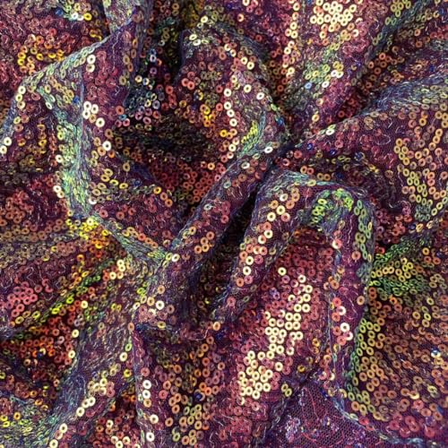 1 Yard Glänzender Pailletten Stoff,130 cm Breit,Dekostoff,zum Nähen Basteln Dekorieren,Handwerken,Vorhänge Bühne Kostüm Kleid Bekleidung,Hochzeit Party Karneval Bankett Deko,Burgunderfarben Bunt 1 Yard Glänzender Pailletten Stoff,130 cm Breit,Dekostoff,zum Nähen Basteln Dekorieren,Handwerken,Vorhänge Bühne Kostüm Kleid Bekleidung,Hochzeit Party Karneval Bankett Deko,Burgunderfarben Bunt von Whakano