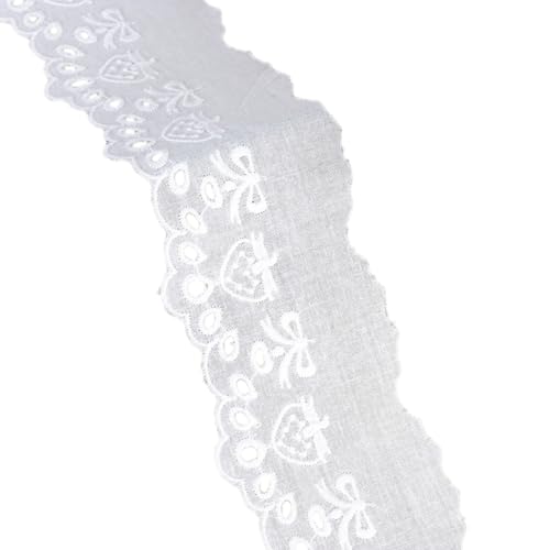 10 Yards Erdbeer Schleife Hohlspitze aus Baumwoll,Spitzenbesatz 6,3cm Breit,Spitzenband,Dekoband Zierband Spitzenborte,Band für DIY Nähen Handwerk,Hochzeit,Party,Vorhänge,Kleider Dekor,Cremefarben 10 Yards Erdbeer Schleife Hohlspitze aus Baumwoll,Spitzenbesatz 6,3cm Breit,Spitzenband,Dekoband Zierband Spitzenborte,Band für DIY Nähen Handwerk,Hochzeit,Party,Vorhänge,Kleider Dekor,Cremefarben von Whakano