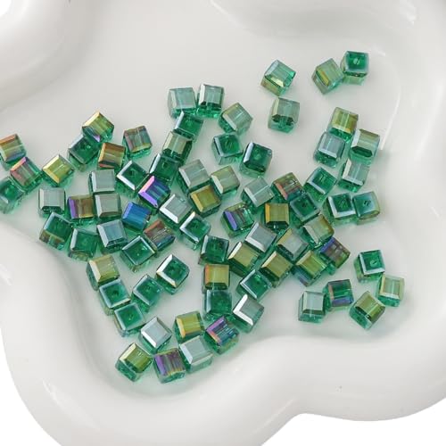 Whakano 100 Stück Quadratperlen Glasperlen 8x8mm,Lose Perlen mit Loch,Kristall Perlen,Bastelperlen für DIY Handwerk Dekor,Armbänder,Halsketten Ohrringe,Schmuckherstellung,Kopfbedeckung,Dunkelgrün Whakano 100 Stück Quadratperlen Glasperlen 8x8mm,Lose Perlen mit Loch,Kristall Perlen,Bastelperlen für DIY Handwerk Dekor,Armbänder,Halsketten Ohrringe,Schmuckherstellung,Kopfbedeckung,Dunkelgrün von Whakano