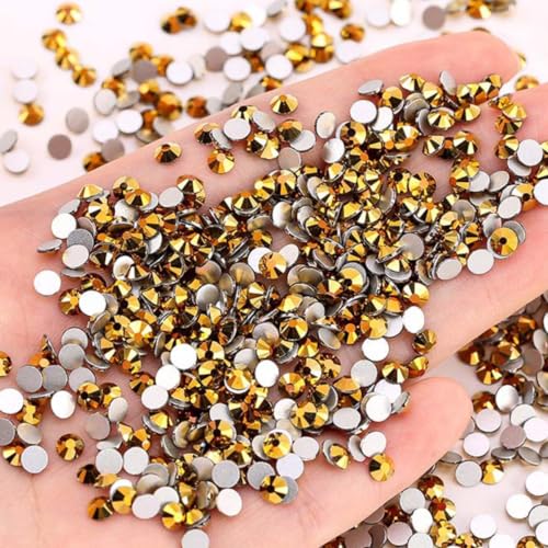 1440 Stück Glitzersteine Selbstklebend,Flatback Strasssteine,Strass Glitzersteine Nägel,Glitzer Basteln Diamanten für Gesichts-Make-Up Fingernagel Dekorationen Und Urlaubszubehör,2-2,1mm,Gold K 1440 Stück Glitzersteine Selbstklebend,Flatback Strasssteine,Strass Glitzersteine Nägel,Glitzer Basteln Diamanten für Gesichts-Make-Up Fingernagel Dekorationen Und Urlaubszubehör,2-2,1mm,Gold K von Whakano
