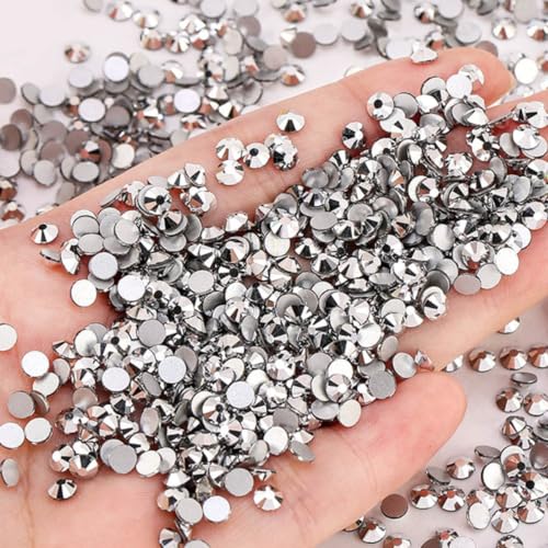 1440 Stück Glitzersteine Selbstklebend,Flatback Strasssteine,Strass Glitzersteine Nägel,Glitzer Basteln Diamanten für Gesichts-Make-Up Fingernagel Dekorationen Und Urlaubszubehör,2-2,1mm,Silber K 1440 Stück Glitzersteine Selbstklebend,Flatback Strasssteine,Strass Glitzersteine Nägel,Glitzer Basteln Diamanten für Gesichts-Make-Up Fingernagel Dekorationen Und Urlaubszubehör,2-2,1mm,Silber K von Whakano